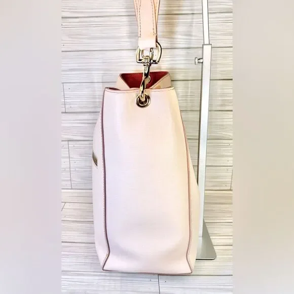 016- Dooney & Bourke Emerson Brynn, Ashby Blush Florentine Leather Hand Bag - Picture 3 of 13